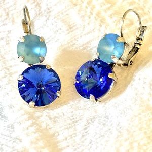 Sapphire/Frosted Blue Earrings